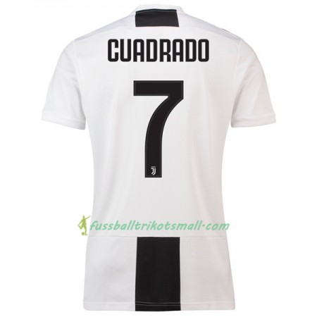 Günstige Fußballtrikots Juventus Turin Cuadrado 7 2018-2019 Kurzarm Heimtrikotsatz kaufen